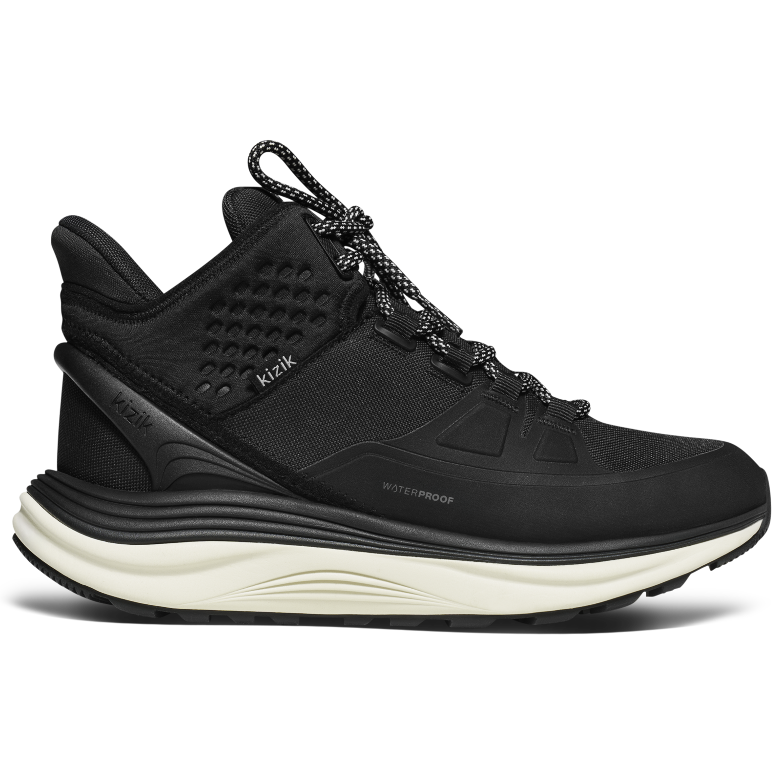 Men’s London AT MID Easy-on WIDE Boot in Black/ White