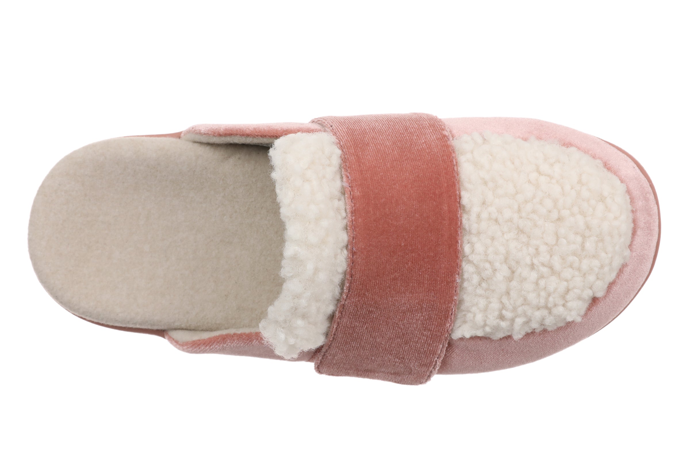 Gemma II Sherpa Cloth Slipper in Light Pink Velvet