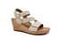 Madelyn Quarter Strap Wedge in Off White