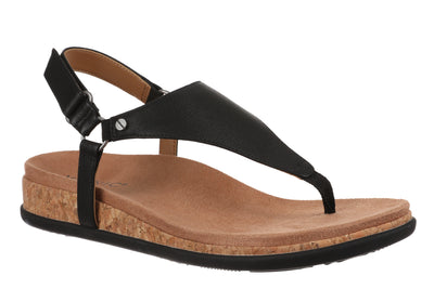 NEW and IMPROVED Kirra Toe Post Walking Sandal in Black CLOSEOUTS