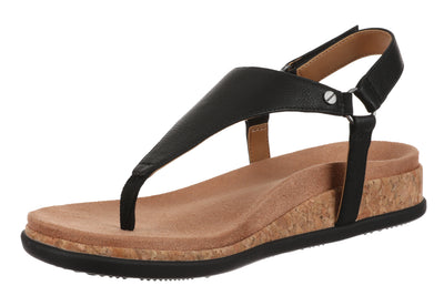NEW and IMPROVED Kirra Toe Post Walking Sandal in Black CLOSEOUTS