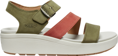 Ellecity Wedge Walking Sandal in Martini Olive/Baked Clay CLOSEOUTS