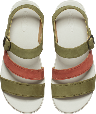 Ellecity Wedge Walking Sandal in Martini Olive/Baked Clay CLOSEOUTS