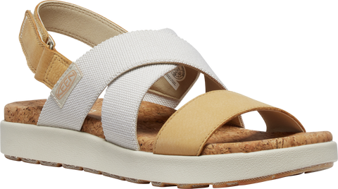Elle Criss Cross Walking Sandal in Birch and Curry