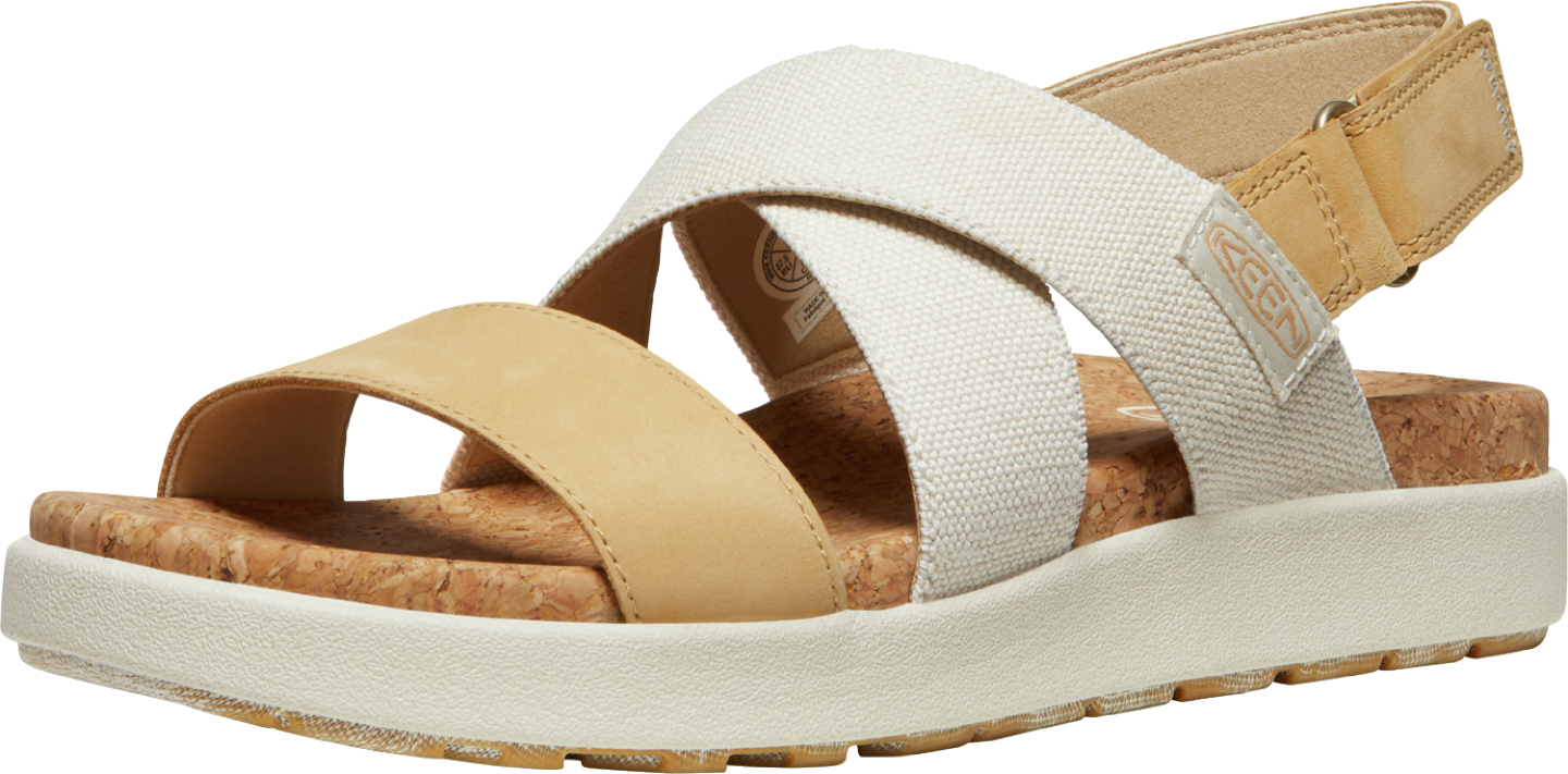 Elle Criss Cross Walking Sandal in Birch and Curry