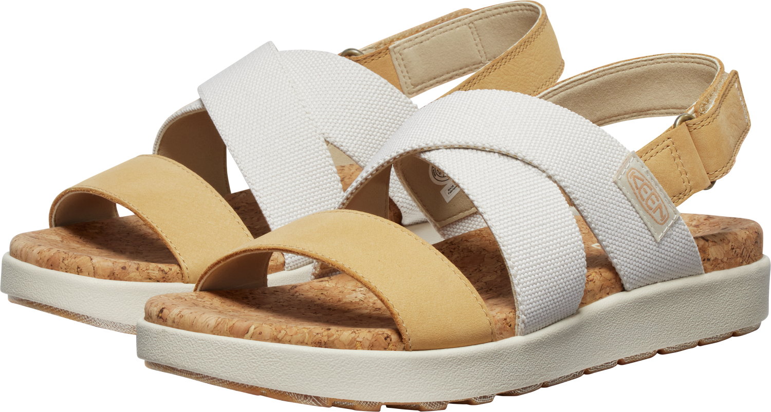 Elle Criss Cross Walking Sandal in Birch and Curry