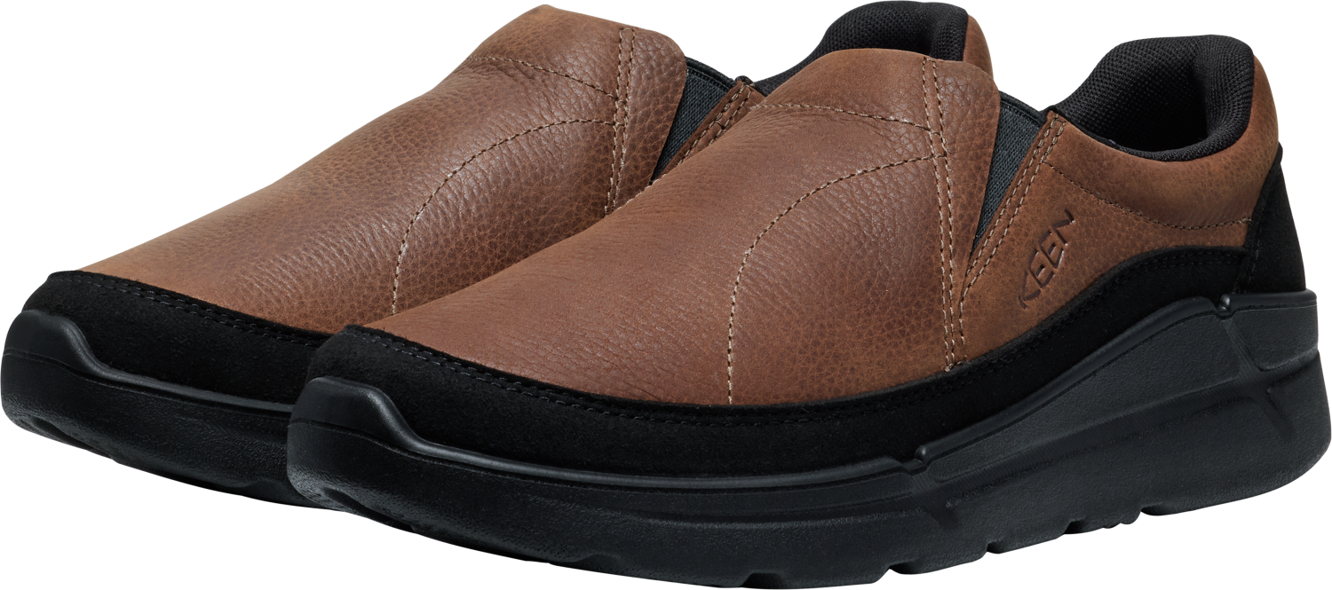 Men's KM2 Leather Slip-On in Bison/Black