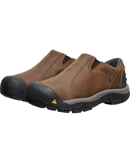 Men's Brixen Slip-On WP WIDE in Slate Black/Madder Brown