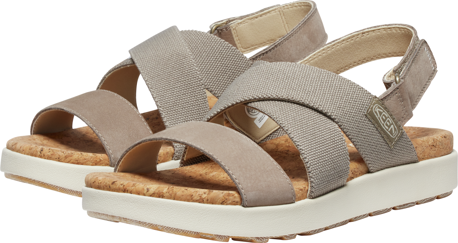 Elle Criss Cross Walking Sandal in Brindle/Birch