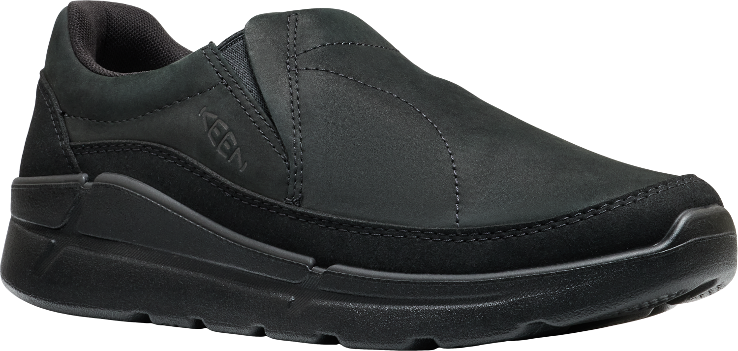 Men's KM2 Leather Slip-On In Black/Black