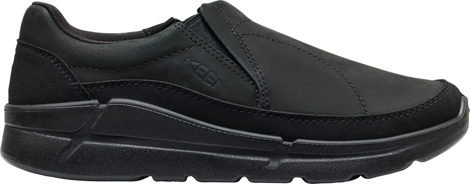 Men's KM2 Leather Slip-On In Black/Black