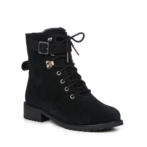 Cassab All Weather Lace Up Boot in Black