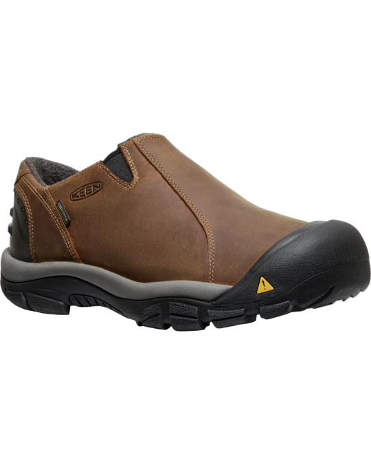 Men's Brixen Slip-On WP WIDE in Slate Black/Madder Brown