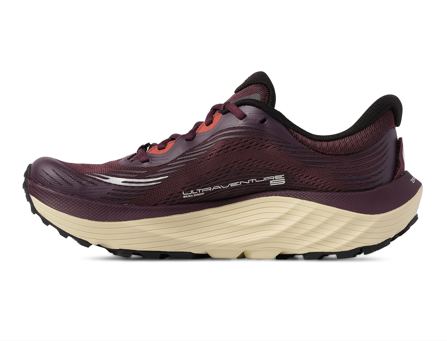 Women's Ultraventure 5 in Maroon/ Tan