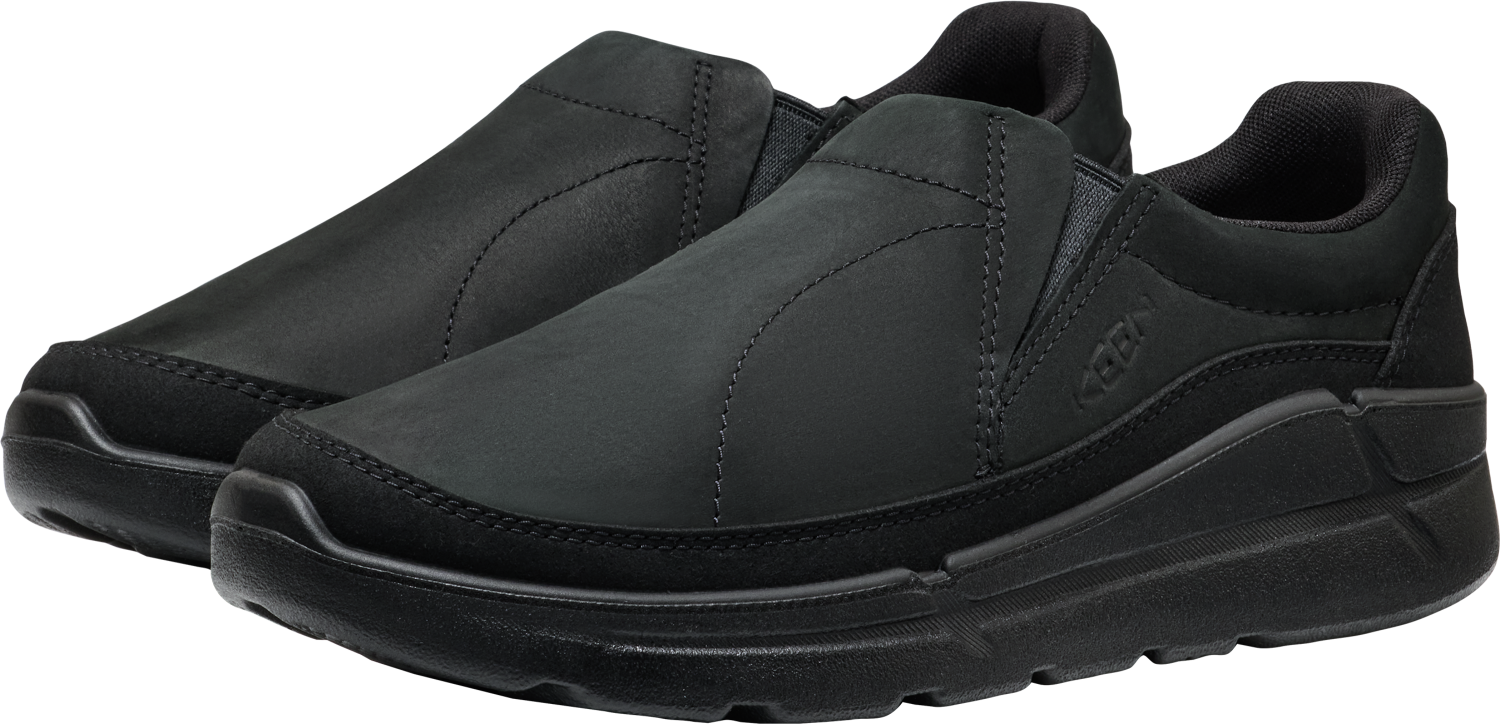 Men's KM2 Leather Slip-On In Black/Black