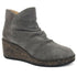 Kara Ruched Wedge Boot in Charcoal