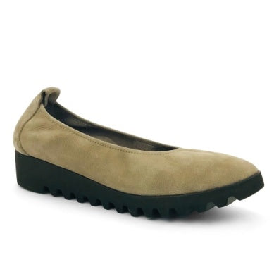 Brianna Slip-on Ballet Flat in Taupe