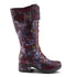 Kisha-Boss Stylish Leather Boot in Plum Multi