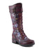 Kisha-Boss Stylish Leather Boot in Plum Multi