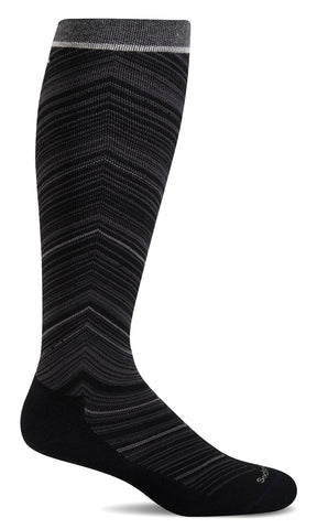 Full Flattery Wide Calf Fit - Moderate Graduated Compression Socks in Black