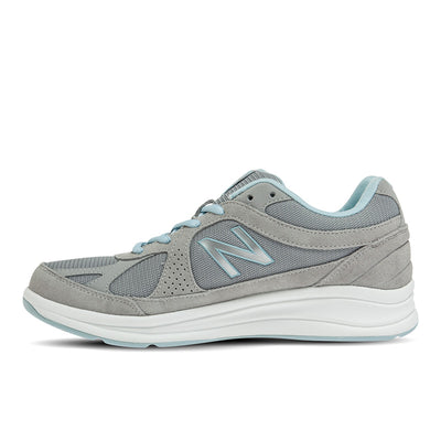 Women's Walking 877 Lace Up Shoe in Silver CLOSEOUTS