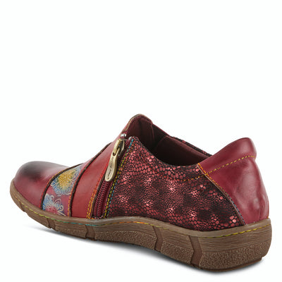 Lata Burnished Leather Clog in Cabernet Multi