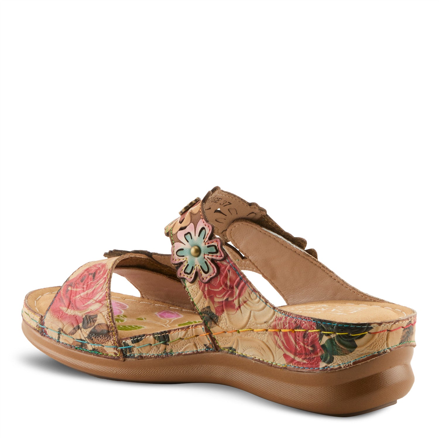 Feelsgreat Chic Wedge Sandal in Beige Multi