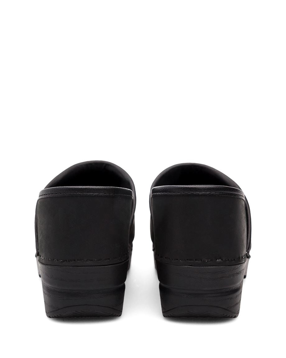 The Professional Clog in Black Oiled Leather