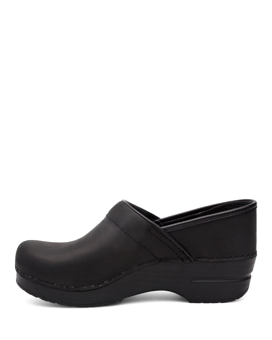 The Professional Clog in Black Oiled Leather