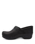 The Professional Narrow Clog in Black Oiled Leather