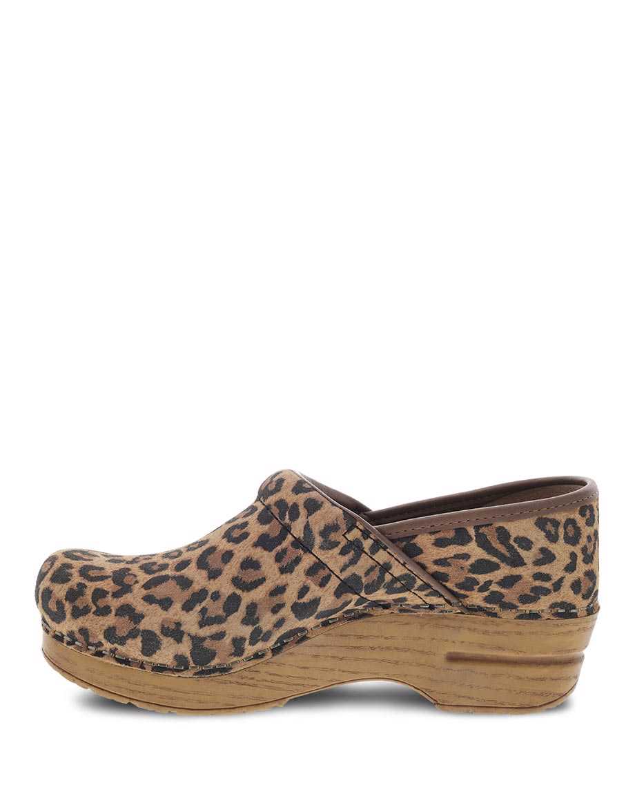 The Professional Clog in Leopard Suede