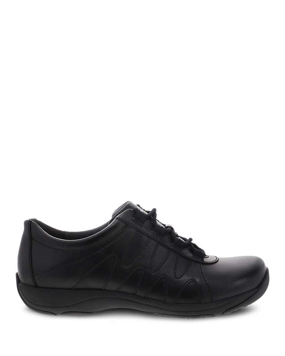 Neena Black Leather Work Shoe CLOSEOUTS