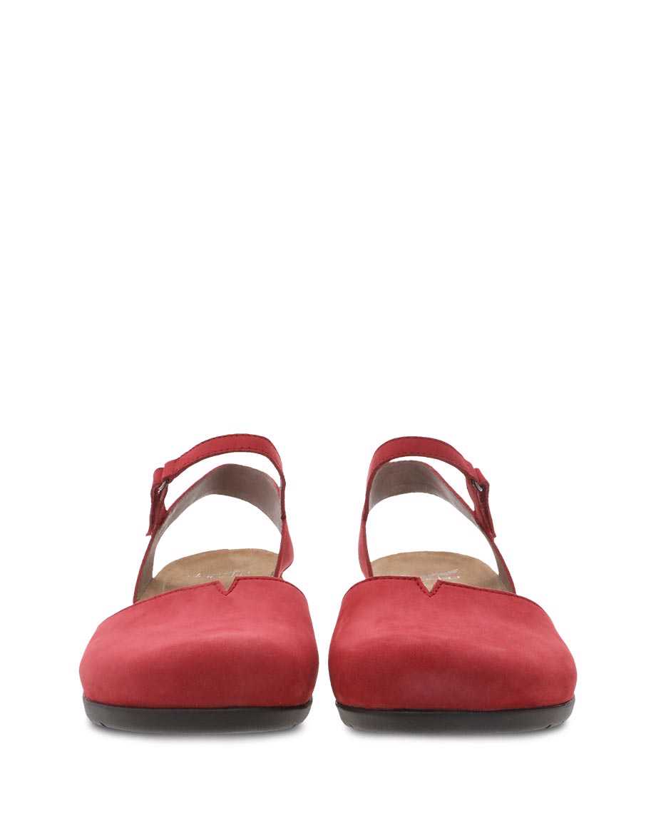 Rowan Closed Toe Sandal in Red Milled Nubuck