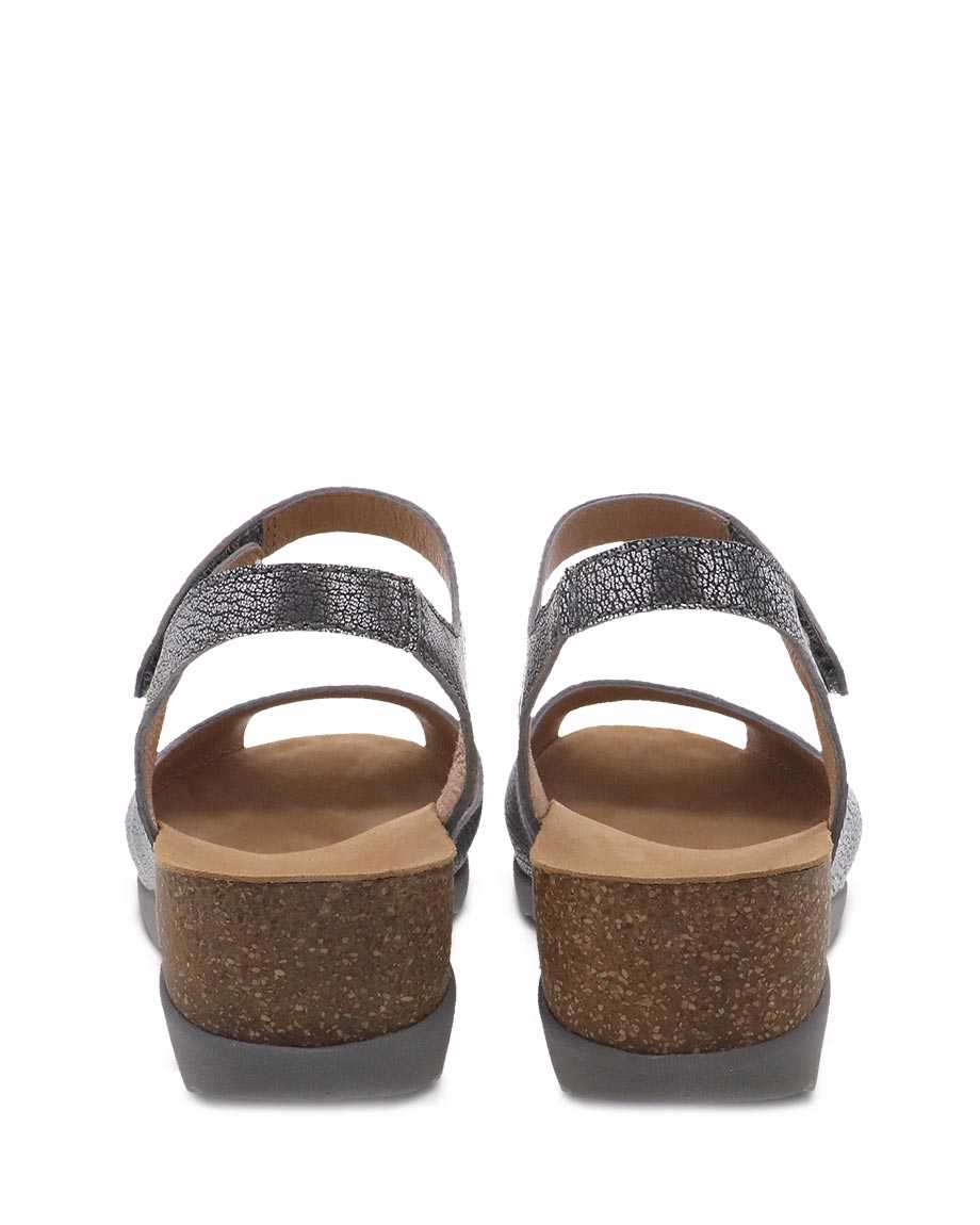 Marcy Peep Toe Walking Sandal in Pewter