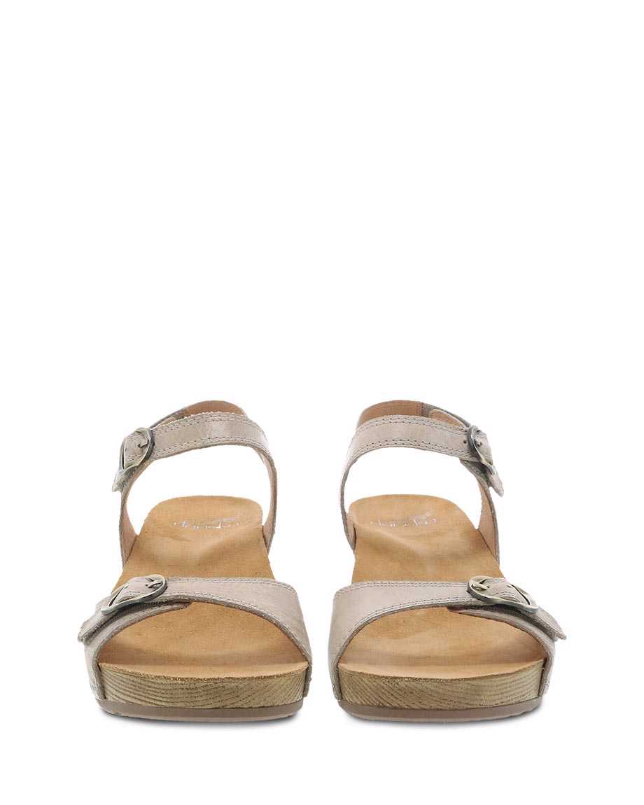 Tricia Ankle Strap Sandal in Linen