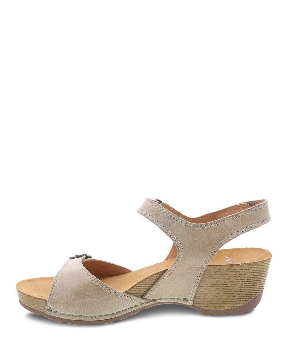 Tricia Ankle Strap Sandal in Linen