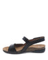 Ronda Waxy Burnished Sandal in Black CLOSEOUTS