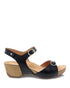 Tricia Ankle Strap Sandal in Black