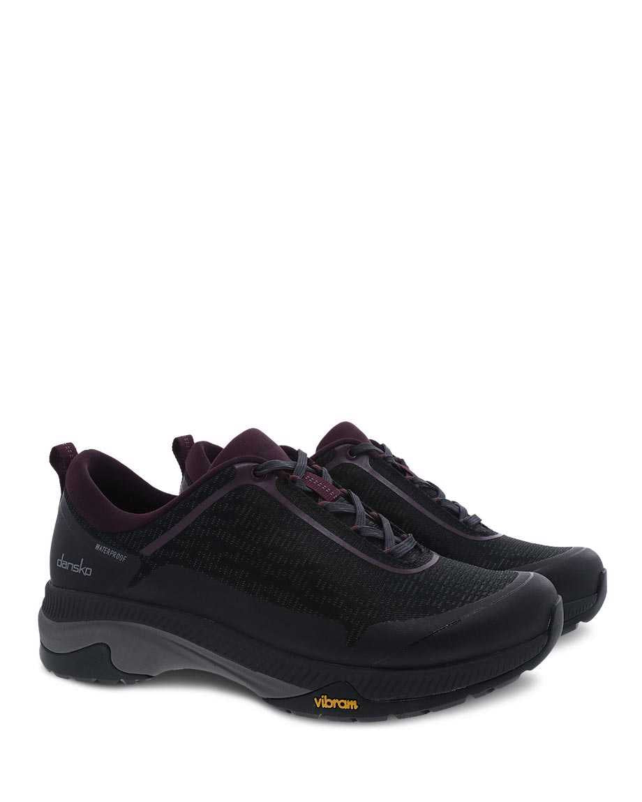 Makayla Waterproof Walking Shoe in Black CLOSEOUTS