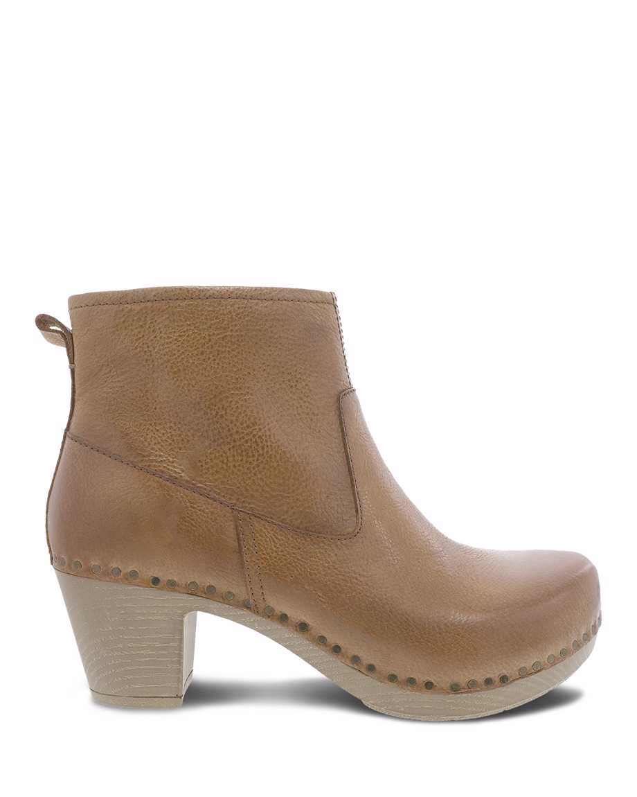 Sarah Milled Nubuck Boot in Tan