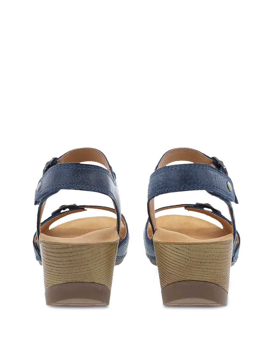 Tricia Ankle Strap Sandal in Blue