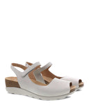 Marcy Peep Toe Walking Sandal in Ivory CLOSEOUTS