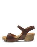 Tricia Ankle Strap Sandal in Brown