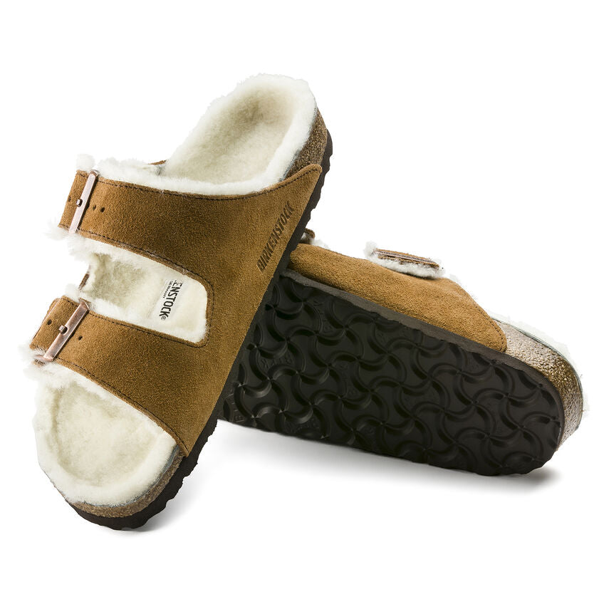 Arizona Shearling Sandal in Mink CLOSEOUTS