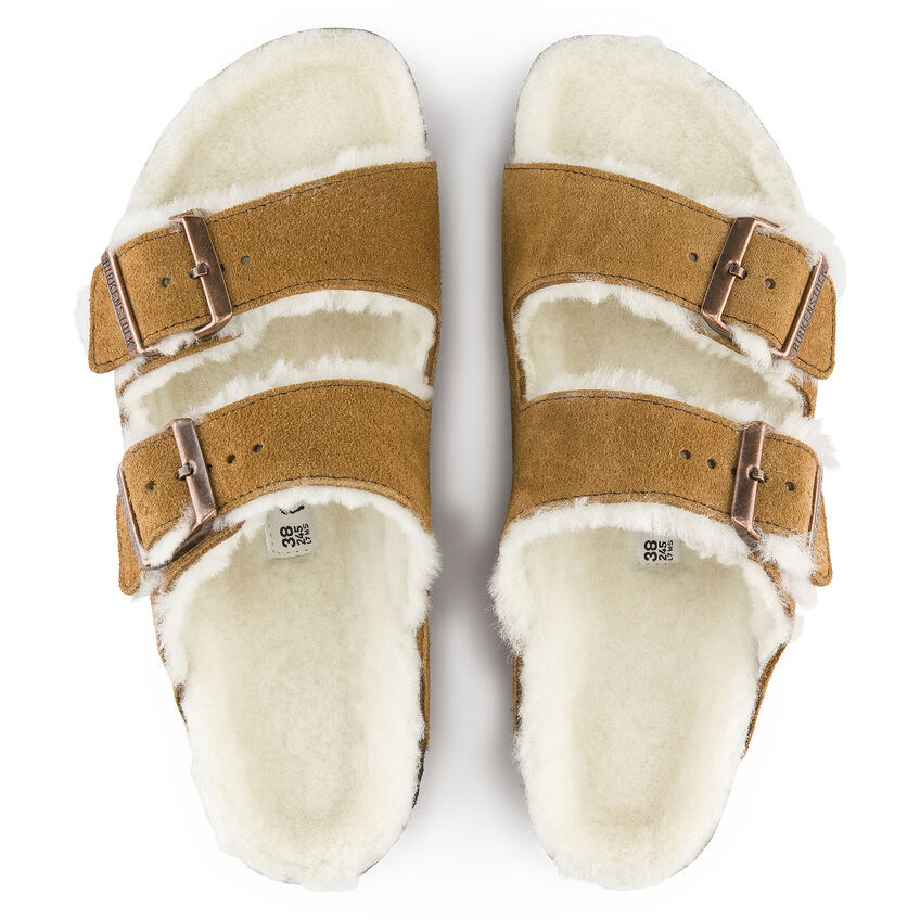 Arizona Shearling Sandal in Mink CLOSEOUTS