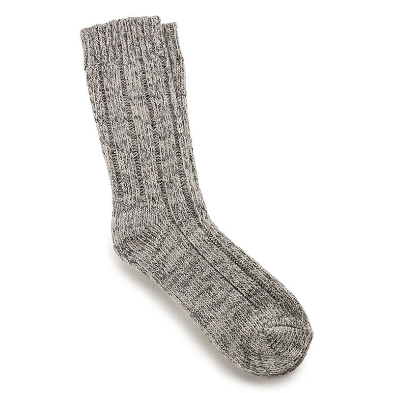 Women's Birkenstock Cotton Twist Crew Socks in Light Grey