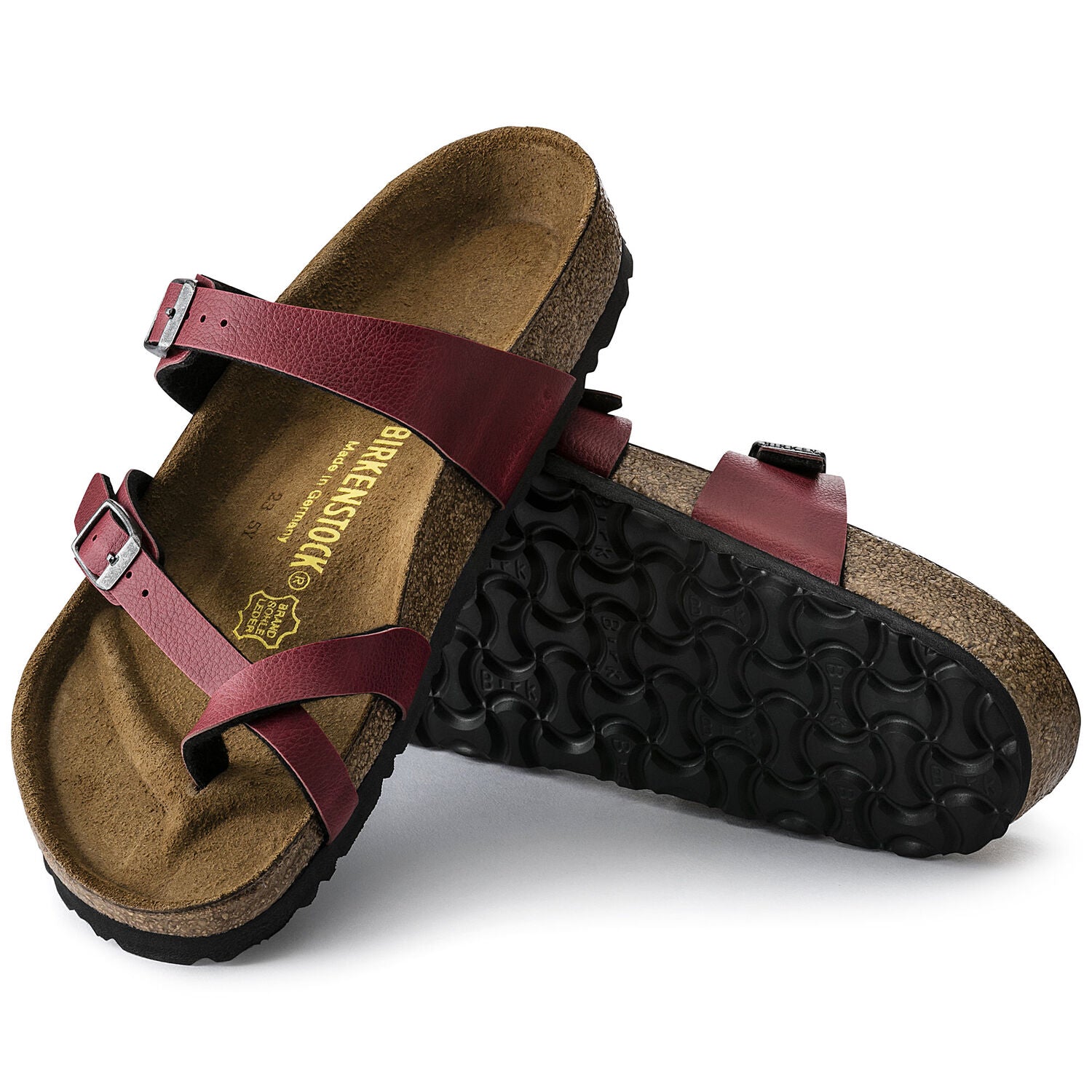 Mayari Birko-Flor Strappy Sandal in Bordeaux