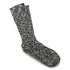 Women's Cotton Slub Crew Socks in Black/Grey