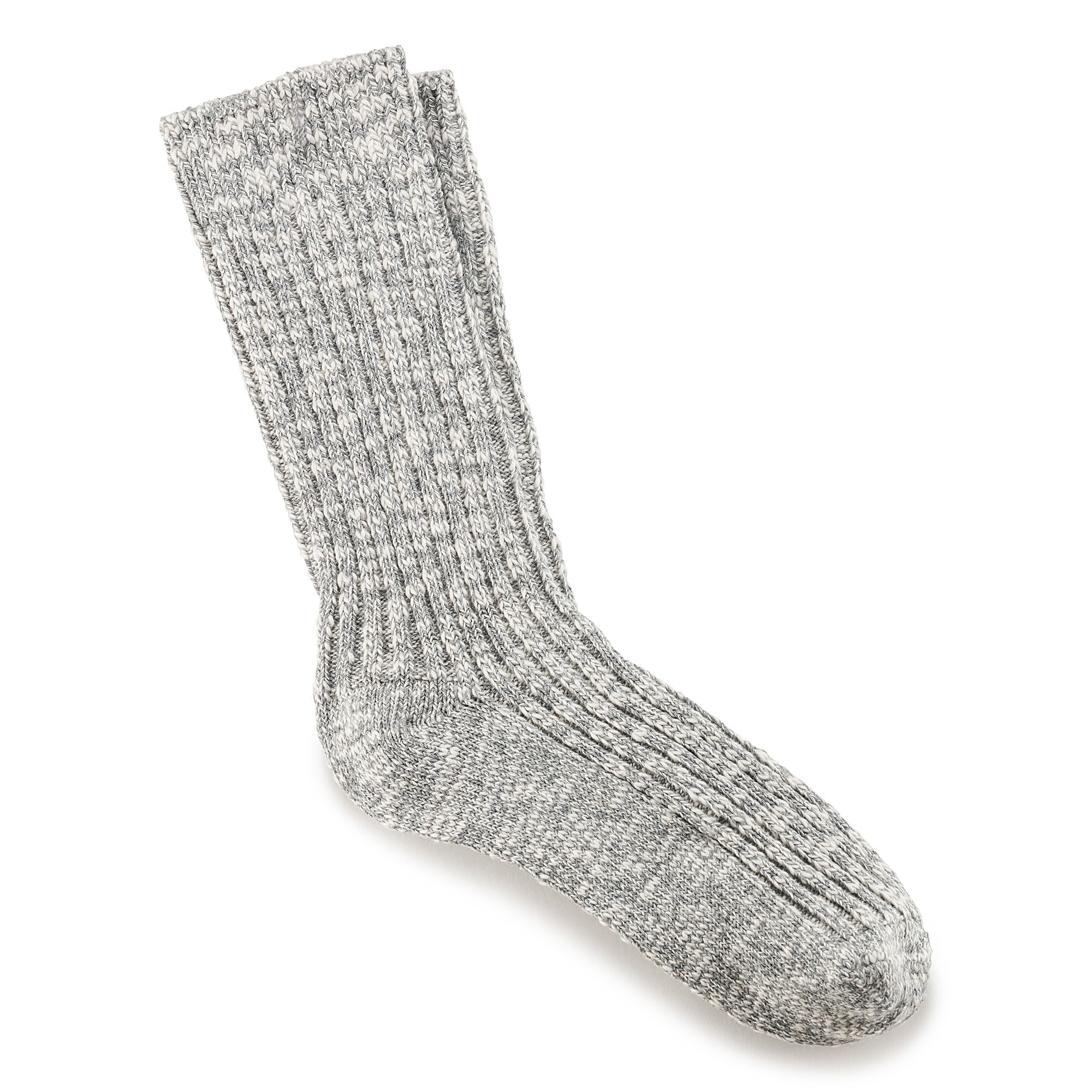 Birkenstock Cotton Slub Men's Socks in Grey White