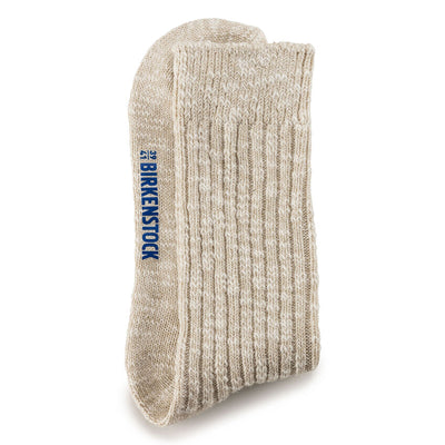 Men's Birkenstock Cotton Slub Socks in Beige White